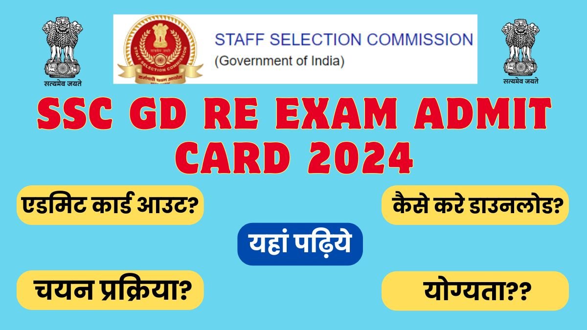 SSC GD Re exam Admit card 2024